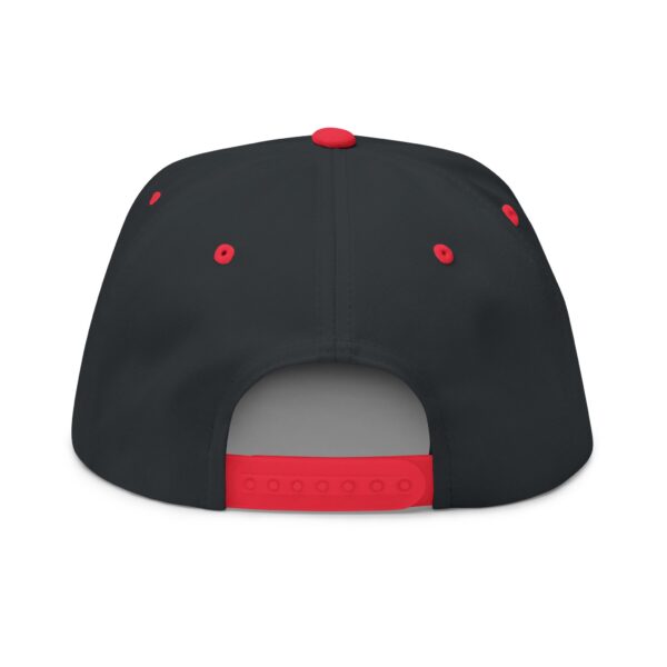 Courage and Greatness (Red & Black) Unisex Flat Bill Hat - Image 2