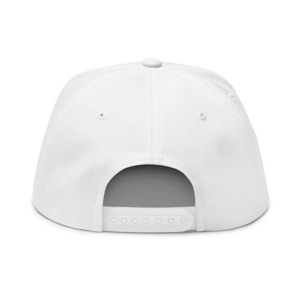 Courage and Greatness (Black, White, Gold) Unisex Flat Bill Hat - Image 2