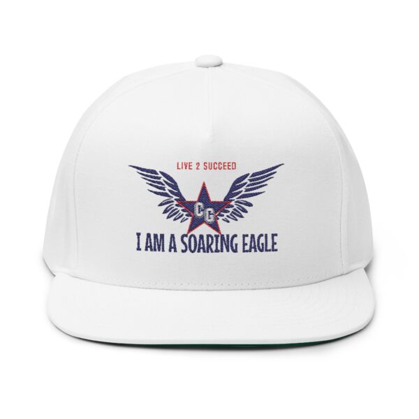 I Am A Soaring Eagle (Red , White, Blue) Unisex Flat Bill Hat