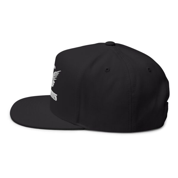 Courage and Greatness (Black, White,) Unisex Flat Bill Hat - Image 3