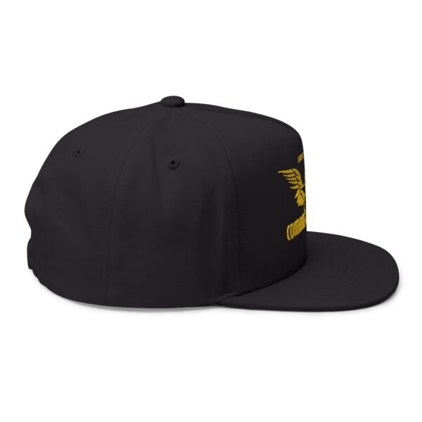 Courage and Greatness (Black, Gold)  Unisex Flat Bill Hat - Image 4