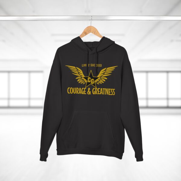 Courage & Greatness (Gold & Black) Unisex Pullover Hoodie - Image 4