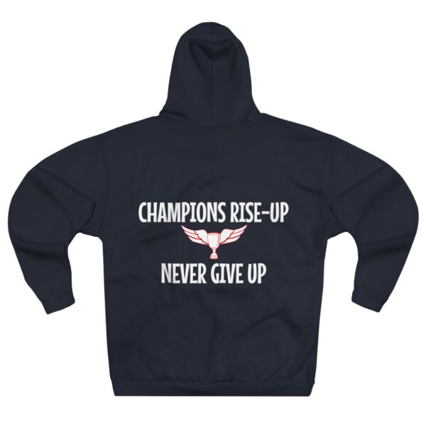 Courage & Greatness Navy & White Unisex Pullover Hoodie - Image 2