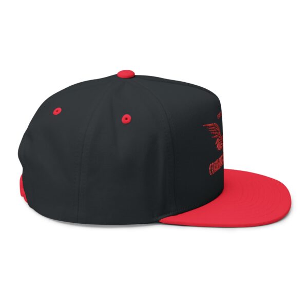Courage and Greatness (Red & Black) Unisex Flat Bill Hat - Image 4