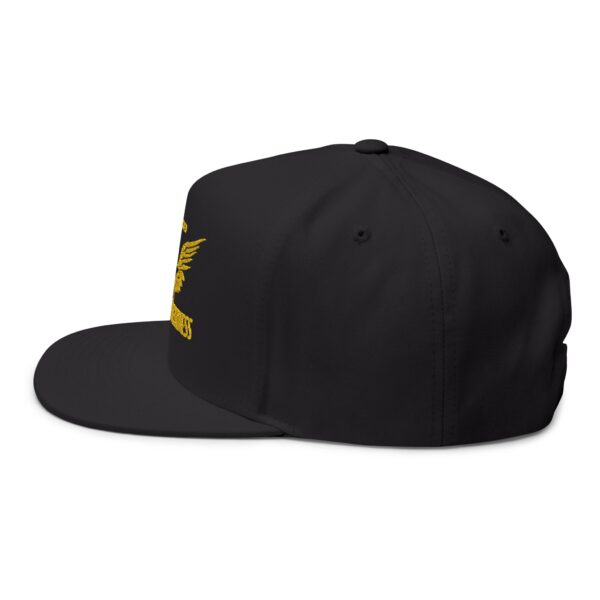 Courage and Greatness (Black, Gold)  Unisex Flat Bill Hat - Image 3