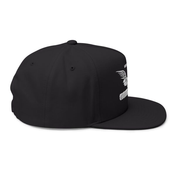 Courage and Greatness (Black, White,) Unisex Flat Bill Hat - Image 4