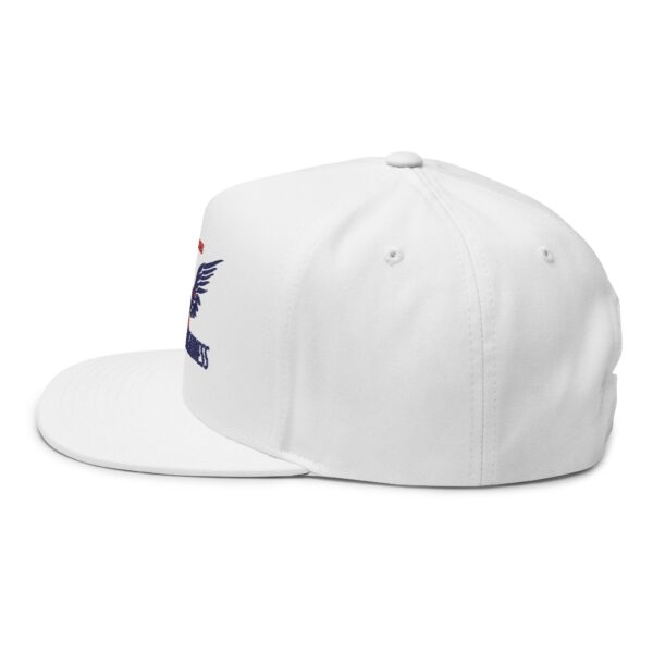 Courage & Greatness (Red, White & Blue) Unisex Flat Bill Hat - Image 3