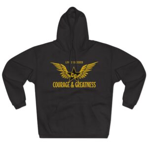 Courage & Greatness (Gold & Black) Unisex Pullover Hoodie